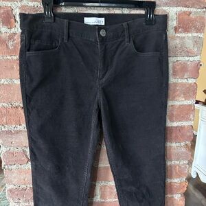 LOFT Women's Dark Charcoal Corduroy Straight Leg Jeans w/5 Pockets NWOT
